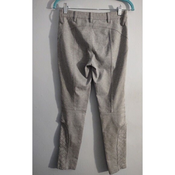 Free People Sz 28 High Rise Bike Babe Pants Light Gray Skinny Quilted - Picture 7 of 7
